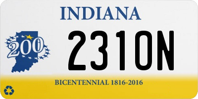 IN license plate 231ON