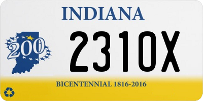 IN license plate 231OX