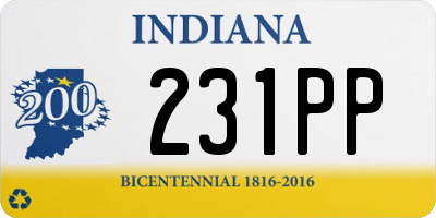 IN license plate 231PP