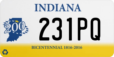 IN license plate 231PQ