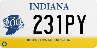 IN license plate 231PY