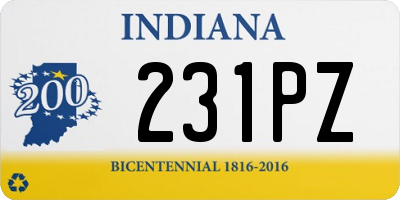 IN license plate 231PZ