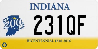 IN license plate 231QF