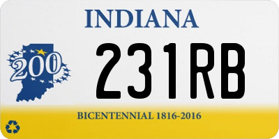 IN license plate 231RB