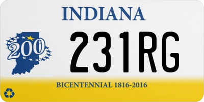 IN license plate 231RG