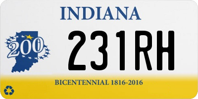 IN license plate 231RH