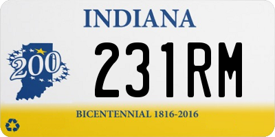 IN license plate 231RM