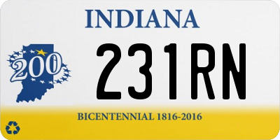 IN license plate 231RN