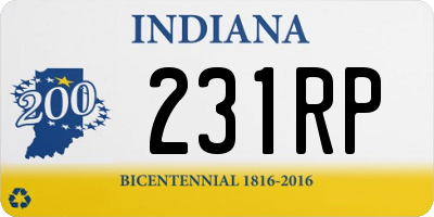 IN license plate 231RP