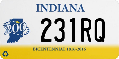 IN license plate 231RQ