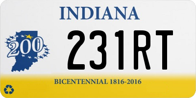 IN license plate 231RT