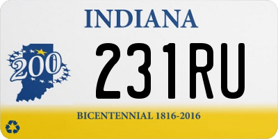 IN license plate 231RU