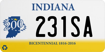 IN license plate 231SA