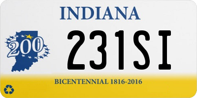 IN license plate 231SI