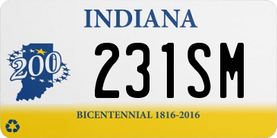 IN license plate 231SM