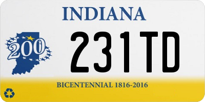 IN license plate 231TD