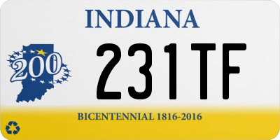 IN license plate 231TF