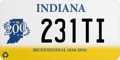 IN license plate 231TI