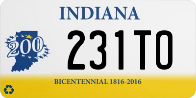 IN license plate 231TO