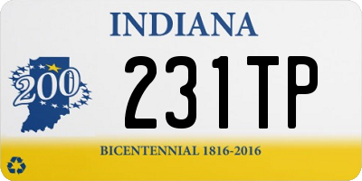 IN license plate 231TP