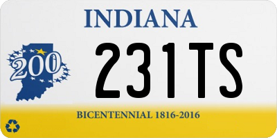 IN license plate 231TS