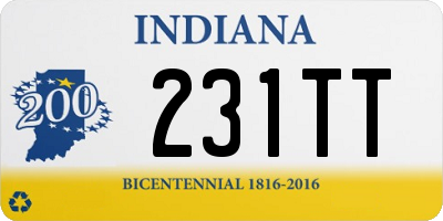 IN license plate 231TT