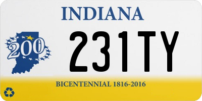 IN license plate 231TY