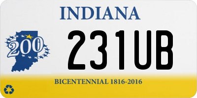 IN license plate 231UB