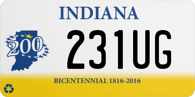 IN license plate 231UG