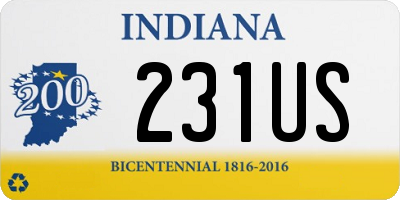 IN license plate 231US