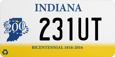 IN license plate 231UT