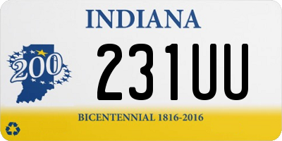 IN license plate 231UU