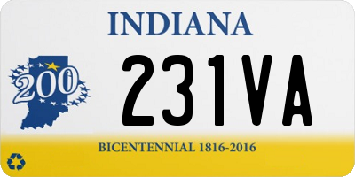 IN license plate 231VA