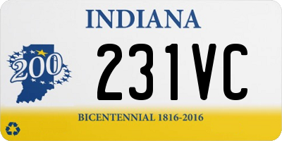 IN license plate 231VC