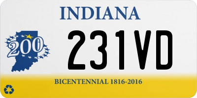 IN license plate 231VD