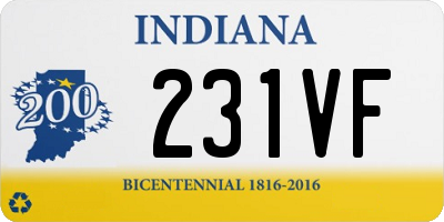 IN license plate 231VF