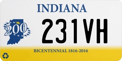 IN license plate 231VH