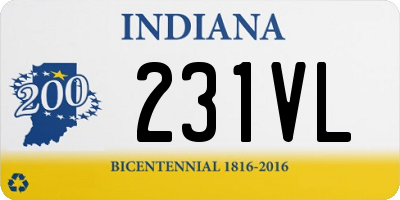 IN license plate 231VL