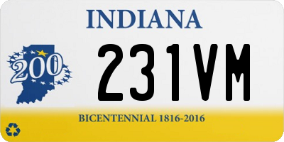 IN license plate 231VM