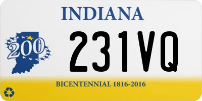 IN license plate 231VQ