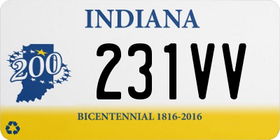 IN license plate 231VV