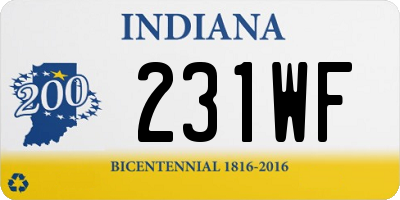 IN license plate 231WF