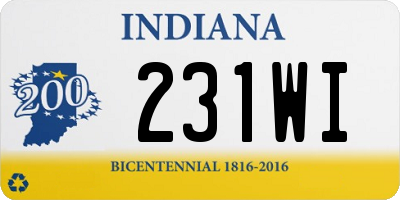 IN license plate 231WI