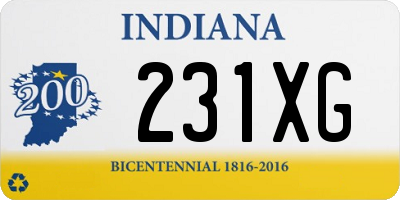 IN license plate 231XG