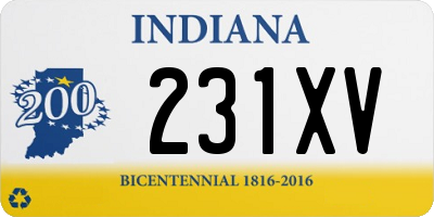 IN license plate 231XV