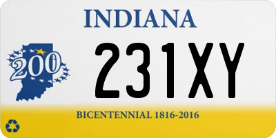 IN license plate 231XY