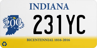 IN license plate 231YC