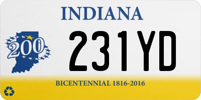 IN license plate 231YD