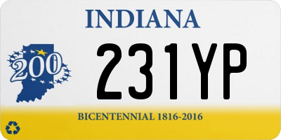 IN license plate 231YP