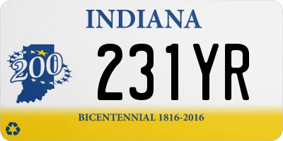 IN license plate 231YR